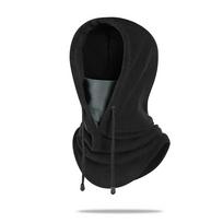 Cycling Hood Adjustable Warm Keeping Dustproof Windproof Shoulder Hat Outdoor Activity Camping Backpacking Skiing Cap black