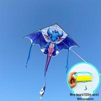 Blue Dragon Kite: 2026 Triangular Long-Tailed Model for Adults & Children 1.45m Wide / 2.1m High