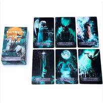 Da Vinčio Arkana Tarot Denis - 10,3*6 cm 78 kortelės Mistinio meno Tarot Kortos Intuityviems Skaitymams šviesiai žalios spalvos