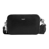 Coach 19 Clinton Logo Pebble Leather Crossbody Bag Small Men bags Black CEB30-BLK Basic Set (Bag+Dust Bag)