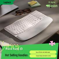 Logitech Wave Keys Ergonomic Wireless Keyboard balta