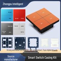 Whole House 86-Type Smart Switch Shell: Strong & Weak Current, 485 Tuya, Mijia APP, Xiaodu Bluetooth Compatible M8PC Tic-tac-toe 1 Switch Shell orange