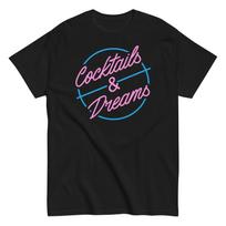 Cocktails And Dreams - 80's Movie Quote - Parody Cocktail Shirt - Unisex M pink