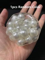 Squishy Balls Ice Beads Stress Ease Plaything Super Plush Tactile Fidget Toys For Kids Adults Anxiety Relaxation Squeeze Gift gray