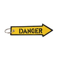 Pilot Danger Ride or Die Crew Embroidery Tag Automobilio raktų pakabuko raktų pakabuko laikiklis Dovana Danger yellow
