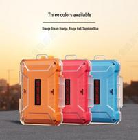 High-Capacity Memory Card Storage Case: Dust & Moisture-Proof Protection for CF, SDHC, TF, Micro Cards raudona