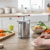 Vegetable Water Separator Easy to Drain Manual Press Versatile Juice Extractor for 1500ML gray