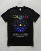 Coldplay Music Of The Spheres TShirt Black World Tour Band Tee Unisex 2XL blue
