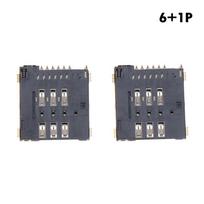 2pcs Sim Self-Elastic Card Holder 6+1/8+1 MUP-C792 Micro SIM Card Connector Patch Self-piercing 6 +1 P SIM Card Slot Socket