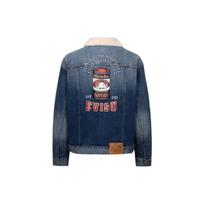Evisu Aw23 Quirky Buddha Head And Oil Can Print Loose Denim Jacket Men jackets Denim-Blue 2EAHTM3DJ8069LFSQ S gray