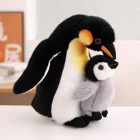 Lovely Mom&Baby Penguin Combination Plush Toys Soft Fluffy Lifelike Polar Penguin Doll Warm Kids Appease Animal Toys Nice Gift 22cm juoda