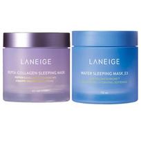 Laneige Water Sleeping Mask With Pepta-Collagen Sleeping Mask Set Classic Mask 70ml+Pepta-Collagen Mask 60ml gray