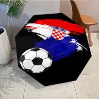 Croatian Football Pride Umbrella - Automatic Open/Close, Compact 8-Rib Lightweight Umbrella Essential for outdoorPicnic Accessory Fan Gifts