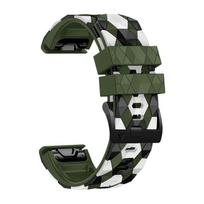 22 26mm Quick Fit Watchbands For Garmin Fenix 6 6X Pro 7 7X 5X 5 Plus 3HR Silicone Easyfit Wrist Band Football Pattern Strap QuickFit 22mm gray