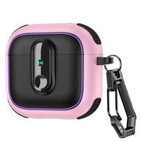 Armor Lock Earphone Cover For AirPods Pro 3 Pro2 4 3 2 1 Case TPU PC Shockproof Headphone Coque For AirPods Pro 2 2nd Gen Cases For AirPods Pro 3 pink