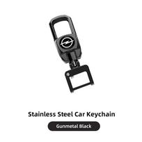 Stainless Steel Car Logo Keychain 3D Decoration Keyring Accessories For Opel Astra Insignia Vivaro Corsa Mokka Zafira Vectra OPC Ld1 black