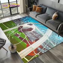 Futbolo Aikštės Futbolo Sporto 27 Stiliaus Kilimas Svetainės Miegamojo Namų Sofos Dekoravimui, Vaikų Zonos Kilimas Neslystantis Grindų Kilimėlis 40x60cm( 15x23in ) gray