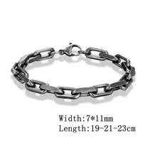 Locomotive Men Punk Rock Bicycle Chain Bracelet Stainless Steel Male Vintage Oxidized Black Biker Jewelry 19cm white