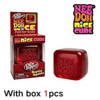 Dr Pepper x Nee Doh Nice Cube Squishy Soft Sensory Fidget Toy Stress Relief Anxiety Relief for Adults Kids ADHD Autism brown