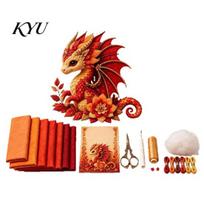 Custom Dragon Sewing Kit Patchwork DIY Kit, Fabric with Diy Pre-cut Fabric, Beginner Craft for Handmade Home Decor Family Weekend Activities