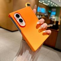 For Samsung Galaxy Z Fold 8 Ultra Case Hard PC Skin Gradient Color Hinge Protective Back Cover Case for Z Fold 8 7 6 5 Shell Galaxy Z Fold7 oranžinė