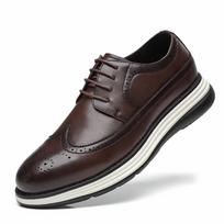 High End British Style Office Business Dress Shoes Men's Casual Leather Thick Soled Simple Walking Shoes Fashion Oxford Shoes 39 ruda