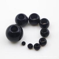 Black & White Acrylic Round Beads, Large Hole 6-26mm, DIY Handmade Jewelry Accessories 6mm, 100 pcs (Hole 3mm) juoda
