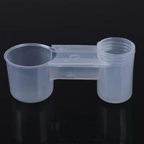 Plastikinis naminių paukščių girdykla, vandens buteliukas, puodelis, katė, vištiena, balandis onesize gray