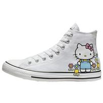 Hello Kitty x Converse Chuck Taylor All Star Patogūs ir universalūs Neslystantys ir atsparūs dilimui Aukšti espadrilės Moteriški Balti 37 white