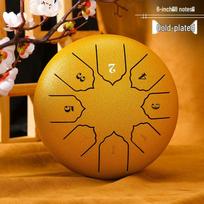 Eterinis plieninis liežuvinis būgnas: 6-14 colių sanskrito rankinis būgnas suaugusiems ir pradedantiesiems 12-inch 13-tone yellow