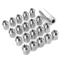 20pcs Stainless Steel Wheel Lug Nuts M12x1.5 Thread Universal Auto Car Accessories gray