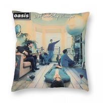 O-Oasis Rock Band Pillowcase Double-sided Printing Polyester Cushion Cover Decorative Pillow Case Cover Home Zipper 45*45cm 12x12Inch beige