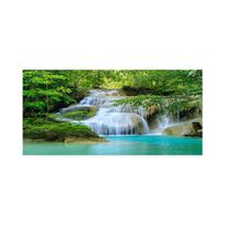 Drobės sienos menas Žalias medis Drobės tapyba Peizažas Krioklys Sienos plakatas Spausdintas paveikslas Svetainės namų dekoras Be rėmo 20x40cm black