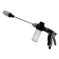 Heavy Duty Aluminum Alloy Water Sprayed Guns For Car Washing Garden Cleaning Featuring 10-20M Range And Universal Hose Compatibility A black