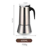 Moka Pot Classic Italų kavinės alaus įrankiai Espreso kavos virimo aparatas 50/100/150/300/450 ml Aliuminio kavinės priedai itališkas kavos aparatas gray