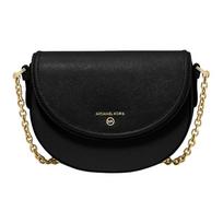 Michael Kors Jet Set Charm Logo Gold Hardware Saffiano Leather Crossbody Shoulder Bag Women Bags Black 32F2GT9C6L-BLACK Basic Set (Bag+Dust Bag) black