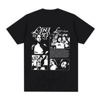 Singer Lana Del Rey Print T Shirt Women Fashion Hip Hop Unisexs Tshirts Streetwear Harajuku Short Sleeve TShirt Unisex Summer Tee XL gray
