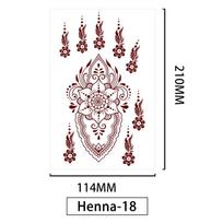 Crimson Lace Henna Tattoo Stickers: Waterproof, Sweatproof, Semi-Permanent