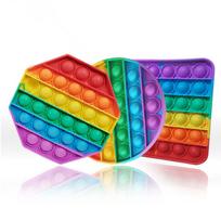Toys 3PCS Fidget Push Bubble Silicone Sensory Stress Relief Classroom Rewards Party Favors Stocking Stuffers Kids Boys Girls