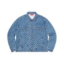 Supreme Hole Punch Denim Trucker Jacket 'Teal White' Men's SUP-SS20-597 S gray