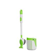Hanging Hole Toilet Brush Set Non-Slip Toilet Cleaner with Holder Toilet Scrubber  Sinks MIT žalia