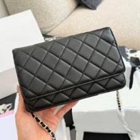 25 New WOC chain bag caviar rhombus chain bag women's bag daily commuting out shoulder oblique span bag 19cm juoda