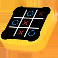 1pc Portable 4Mode Tic Tac Toe Game Console  2Player AI Battle, Educational Kids Electronic Toy with LCD Display, Compact Travel Friendly Design, white
