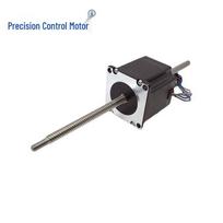 57BYGH Linear Screw Stepper Motor Rail with Through-Shaft, External Drive, NEMA23 57x57x76