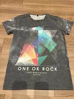 ONE OK ROCK 10th Anniversary T-shirt Tops Tees Unisex 2015 Tour Gray S Size J-Rock Official Merch S
