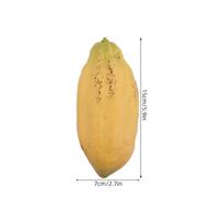 Fake Cacao Pod Realistic Texture Artificial Cocoa Fruit Ornament for Cafe Window Showcase Tabletop Decoration Photography Prop (Yellow,15X7X7CM) geltona