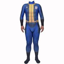 Convenient Back Zipper Fallout 4 Survivor Cosplay Fo Nate Vault 111 Halloween Suit Kids 130cm blue