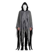 Grim Reaper Costume, Halloween Scary Hooded Cape with Head Cover for Adult, Medieval, Renaissance Cosplay Accessory balta