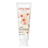 Xylitol Gentle Tongue Cleaning Gel for Fresh Breath - Portable and Effective Odor Control white