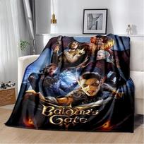 Baldur's Gate 3 Žaidimo Žaidėjo Animacinis 3D Antklodė, Minkšta Mesti Antklodė Namams Miegamajam Lovai Sofai Iškylai Kelionei Biurui Dangalas Vaikams 75X95CM gray